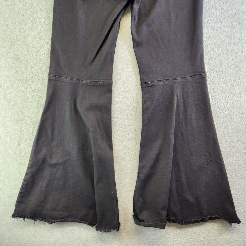 Judy Blue Jeans Womens 30 Black Super Flare High Rise Boho Retro 70s - Picture 6 of 15